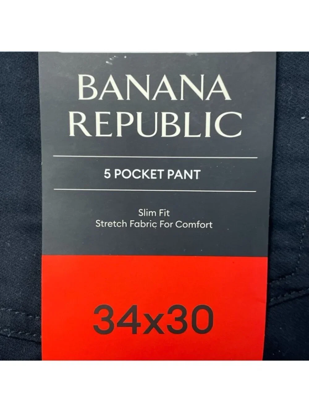 Banana Republic 5 Pocket Pants  Men's 34x30 Black Slim Fit Stretch Cotton e1688